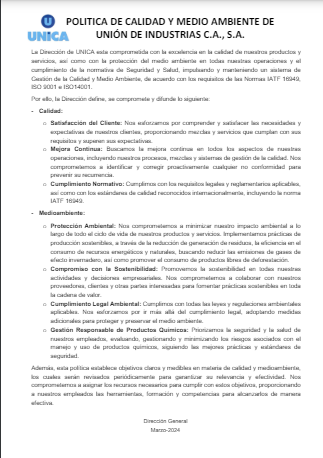 politica de calidad